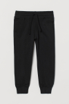 Спортивні штани   Джоггеры бавовняні трикотажні для хлопчика H&M 0738873-019 134 см (8-9 years) чорний 79845