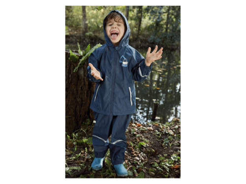 Напівкомбінезон-дощовик 086-92 см (12-24 months)   водонепроникний на регульованих підтяжках для хлопчика Lupilu 430978 темно-синій 64177