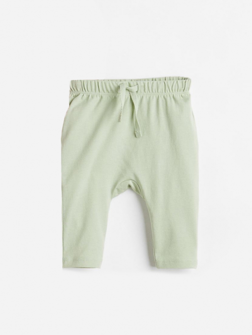 Штани 080 см (12-18 months)  Джоггеры бавовняні трикотажні для хлопчика H&amp;M 0866778-015 зелений 83137