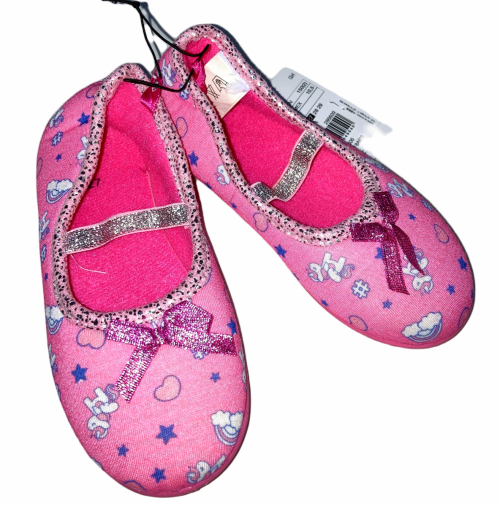 Текстильні капці на флісі для дівчинки OVS 286606 розмір взуття 27 рожевий 66201