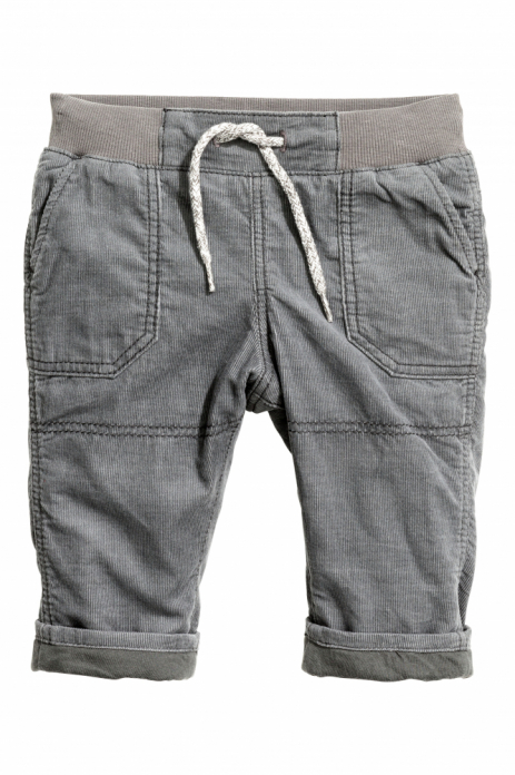 Штани  для хлопчика H&amp;M 0417037002 092 см (18-24 months) сірий 58991
