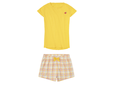Піжама (футболка і шорти) для дівчинки Pepperts 409979 146-152 см (10-12 years) жовтий  81540