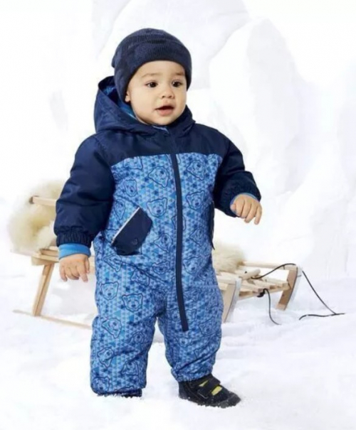 Теплий комбінезон  для хлопчика Lupilu 304759 092 см (18-24 months) темно-синій 56299