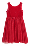 Плаття    оксамитове на підкладці для дівчинки H&M 0558890003 164 см (13-14 years) червоний 65926