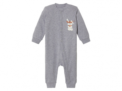 Чоловічок бавовняний на кнопках для хлопчика Lupilu 450535 074-80 см (6-12 months) сірий  89846