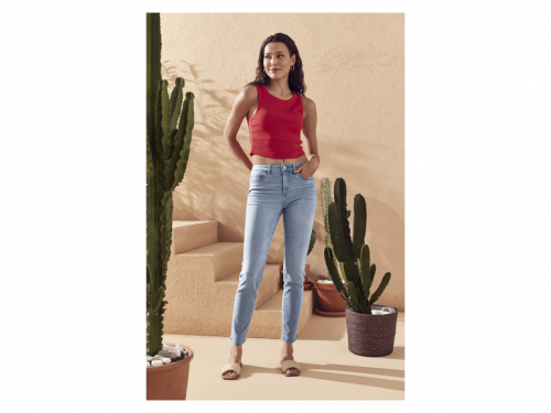 Джинси 46,L  Skinny з високою посадкою вузькі для жінки Esmara 440669 блакитний 89677