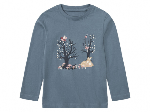 Піжама (лонгслів і штани) для дівчинки Lupilu 416696 122-128 см (6-8 years) синій  84923