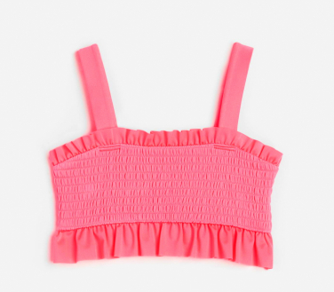 Верхня частина купальника 098-104 см (2-4 years)   з рюшами для дівчинки H&M 1135753-002 рожевий 92043
