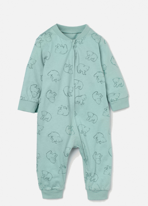 Комбінезон-сліп бавовняний для хлопчика H&amp;M 0711235-001 098 см (2-3 years) зелений  82317