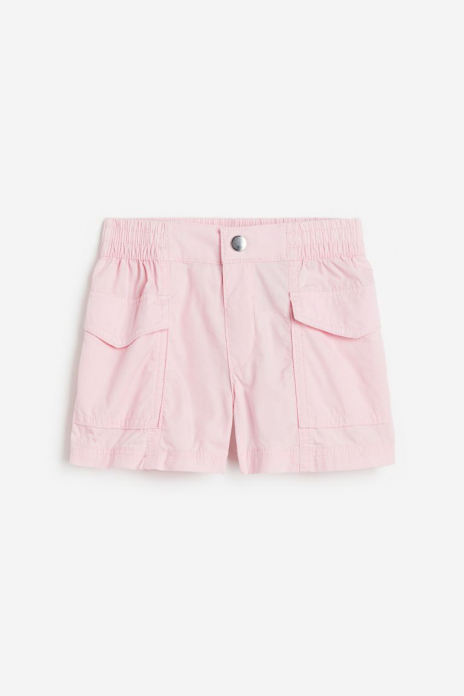 Шорти котонові з кишенями для дівчинки H&amp;M 1115782-002 116 см (5-6 years) рожевий  83383