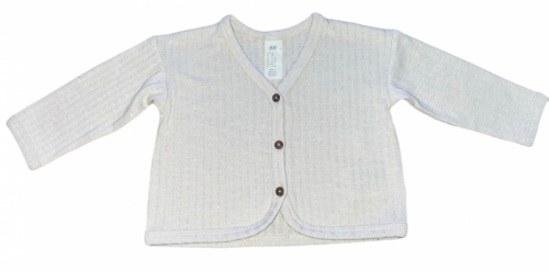 Кардиган 068 см (3-6 months)   в рубчик для хлопчика H&amp;M 1164647-001 бежевий 85546