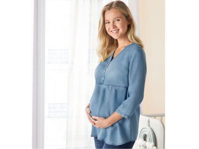Блузка 36,S   для вагітних і годуючих мам для жінки Esmara 352609 блакитний 83295