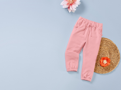 Спортивні штани двунитка для дівчинки Lupilu 435099 110-116 см (4-6 years) рожевий  79118