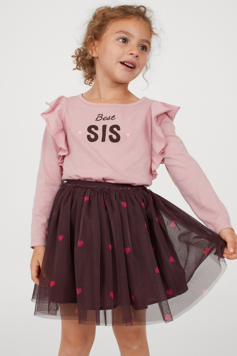 Спідниця  для дівчинки H&amp;M 0801111001 122-128 см (6-8 years) коричневий 62389