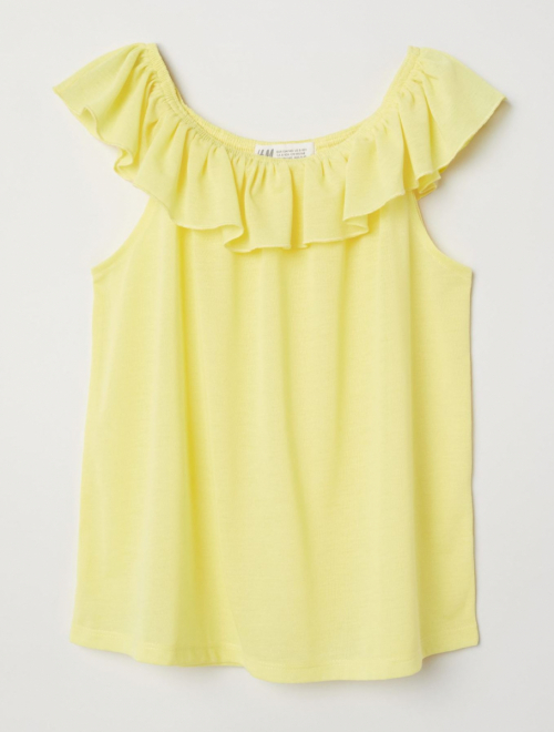 Блузка  для дівчинки H&amp;M 0619777006 158-164 см (12-14 years) жовтий 63538