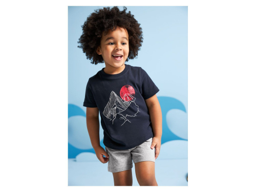 Піжама (футболка і шорти) для хлопчика Lupilu 349607 086-92 см (12-24 months) темно-синій  74236