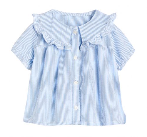 Блузка 068 см (3-6 months)   на гудзиках для дівчинки H&amp;M 1123542-001 блакитний 85776