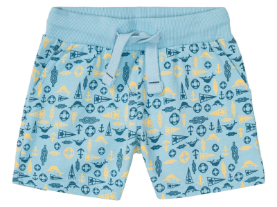 Шорти (звич.) бавовняні з принтом для хлопчика Lupilu 371722 086-92 см (12-24 months) блакитний  90645