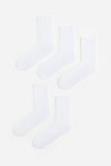 Шкарпетки    5 пар махра з широкою резинкою для чоловіка H&M 1188057-001 розмір взуття 43-45 білий 80807