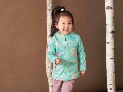 Куртка Softshell 098-104 см (2-4 years)   водовідштовхувальна та вітрозахисна для дівчинки Lupilu 445131 бірюза 89980