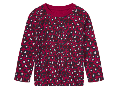 Футболка-лонгслів 098-104 см (2-4 years)   з начосом для дівчинки Lupilu 427345 бордовий 84132