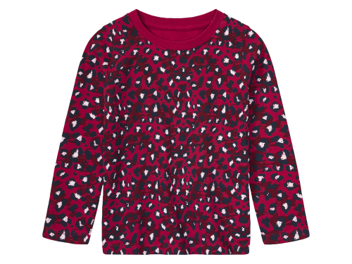Футболка-лонгслів 098-104 см (2-4 years)   з начосом для дівчинки Lupilu 427345 бордовий 84132