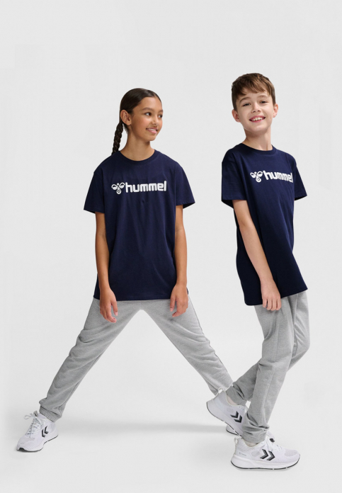 Футболка (звич.) з логотипом для хлопчика Hummel 205583 134 см (8-9 years) темно-синій  90987