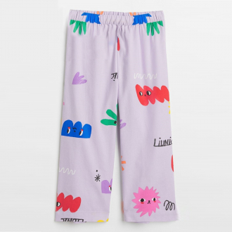 Штани 104 см (3-4 years)  Кюлоты широкі прямі для дівчинки H&M 1055905-001 бузковий 83398