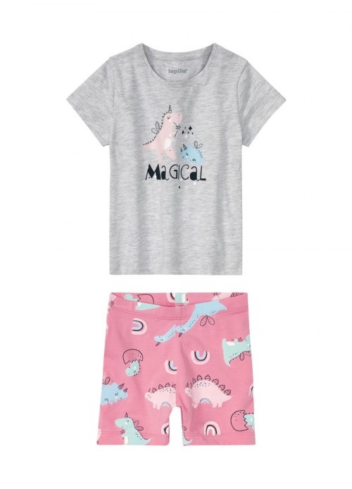 Піжама (футболка і шорти) для дівчинки Lupilu 386712 086-92 см (12-24 months) Різнобарвний  74492
