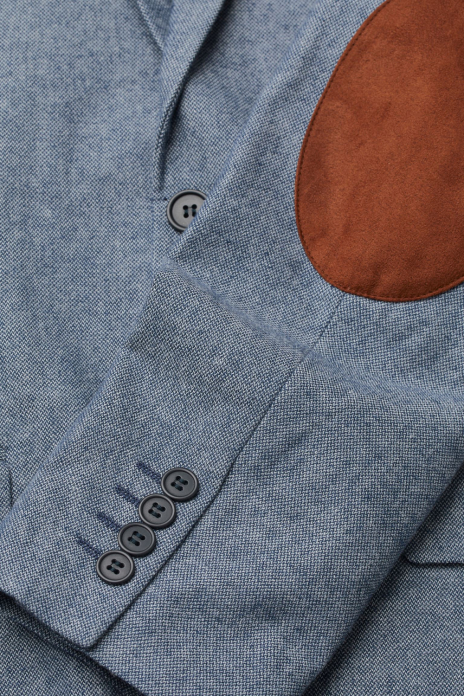Піджак приталеного крою для чоловіка H&amp;M 0789407-003 50 / L (EU) синій  80017