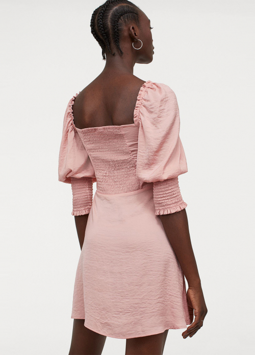 Сукня (плаття) 32,XS   з драпіруванням для жінки H&amp;M 0932888-002 рожевий 82435
