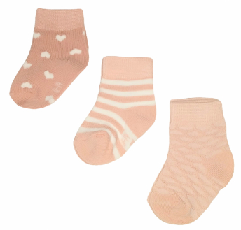 Шкарпетки 3 пари  для дівчинки Lupilu 329094 розмір взуття 11-14 (0-3 months) бежевий 66842
