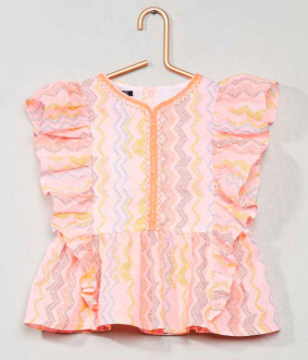 Блузка  для дівчинки Kiabi WB229 068-74 см (3-9 months) рожевий 67813