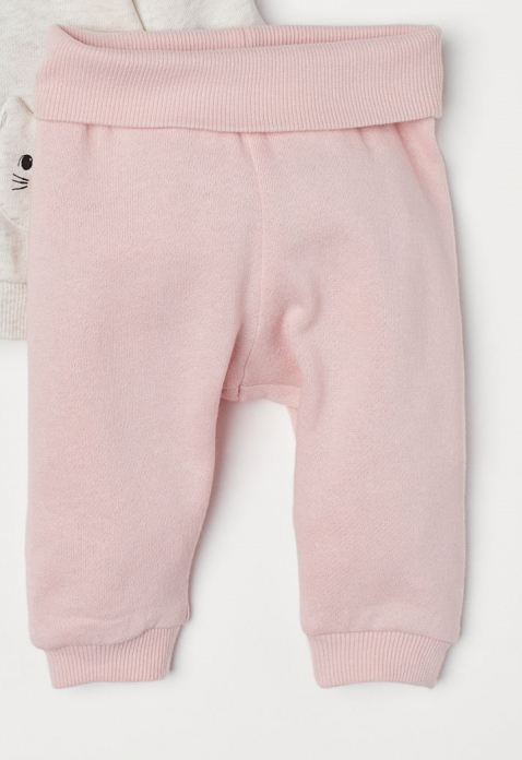 Штани  для дівчинки H&amp;M 0700461002 056 см (1-2 months) рожевий 61971