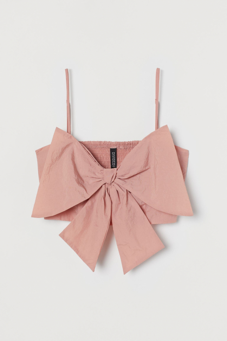 Топ з бантом для жінки H&amp;M 0944668-002 40 / M (EU) рожевий  82796