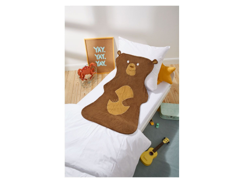 Спальний мішок 45 х 135 см   кокон плюшевий медведик для хлопчика Meradiso 335520 коричневий 72375