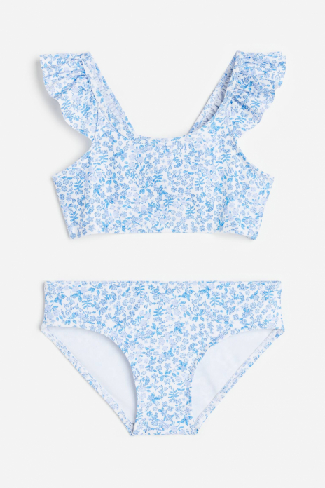 Купальник роздільний 110-116 см (4-6 years)   (топ і плавки) для дівчинки H&amp;M 1044746-013 блакитний 91988