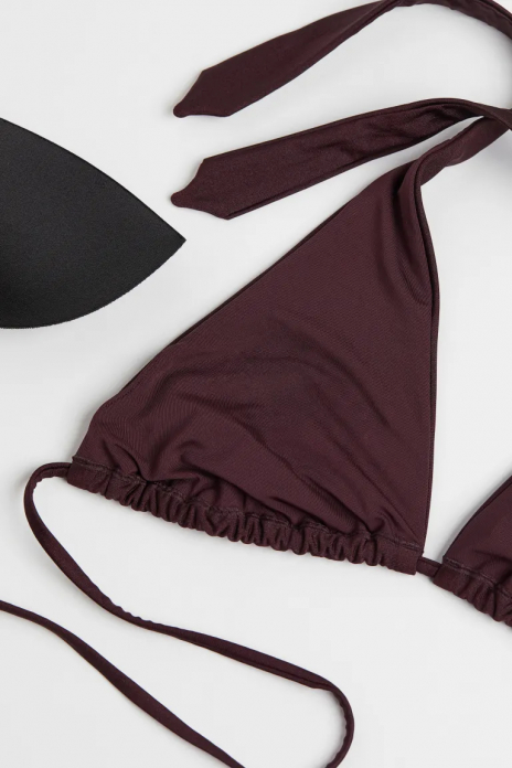 Верхня частина купальника зі знімними вкладками для жінки H&amp;M 1055052-002 34 / XS (EU) бордовий  82494
