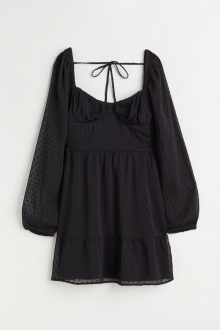 Плаття з вирізом ззаду для жінки H&M 1081630-002 34 / XS (EU) чорний  80597