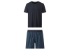 Піжама (футболка і шорти) для чоловіка Livergy 380052 38 / M темно-синій  78953