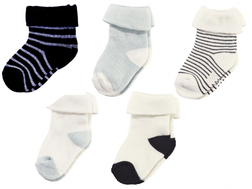 Шкарпетки 5 пар  для хлопчика Lupilu 307770 розмір взуття 11-14 (0-3 months) Різнобарвний 67007