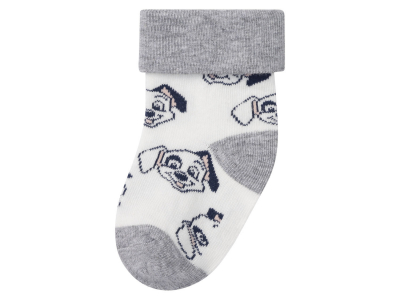 Шкарпетки бавовняні для хлопчика Disney 412740 розмір взуття 11-14 (0-3 months) біло-сірий  78230