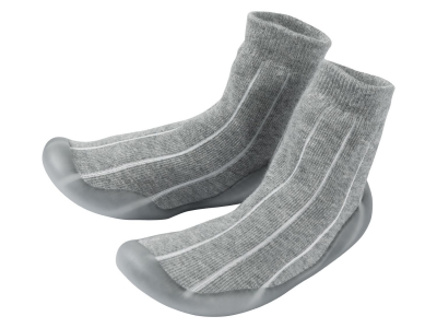 Шкарпетки-капці 26-27   з антиковзною гнучкою підошвою для хлопчика Lupilu 332336 сірий 78472