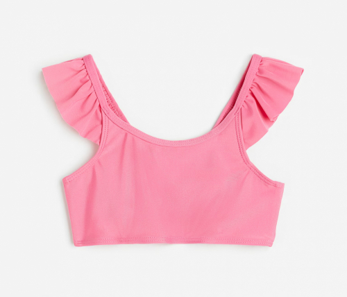 Верхня частина купальника 110-116 см (4-6 years)   з рюшами для дівчинки H&amp;M 1044746-014 рожевий 92019