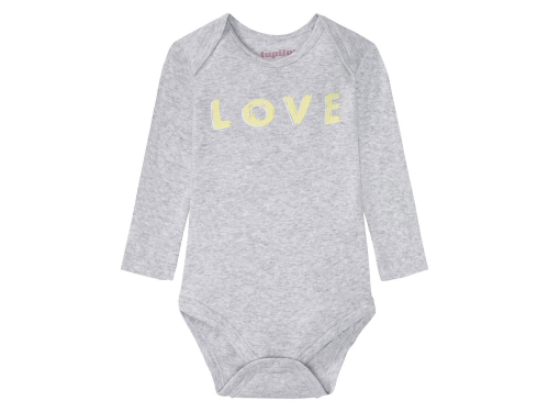 Боді з довгими рукавами для дівчинки Lupilu 372606 074-80 см (6-12 months) сірий  84432