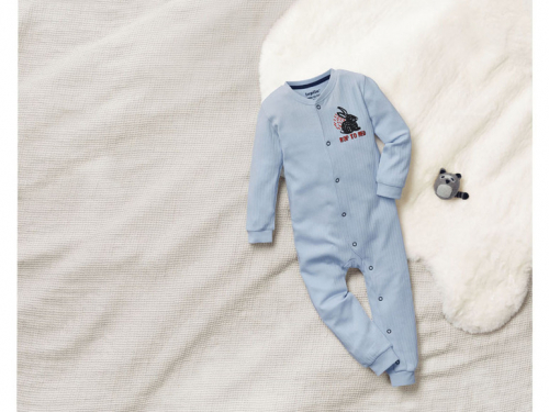 Чоловічок на кнопках для хлопчика Lupilu 389314 056 см (1-2 months) блакитний  89572