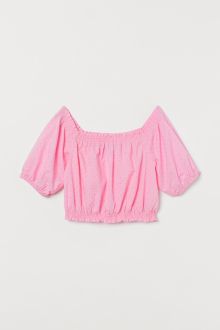 Топ з відкритими плечима для жінки H&M 0877715-002 42 / XL рожевий  82811