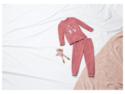 Піжама (лонгслів і штани) для дівчинки Lupilu 382074 086-92 см (12-24 months) рожевий  84922