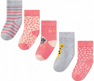 Термошкарпетки набір 5 пар. для дівчинки Lupilu 363013 розмір взуття 23-26 (2-4 years) Різнобарвний  78245
