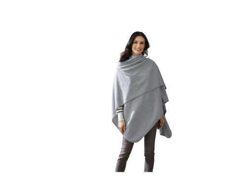 Пончо OneSize,XXS,XS,S,M,L,XL,XXL   флісове для жінки Esmara 425284 сірий 84771